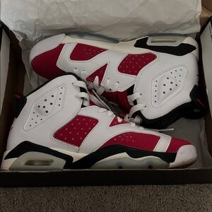 Jordan Air 6 Retro White and Black Sneakers